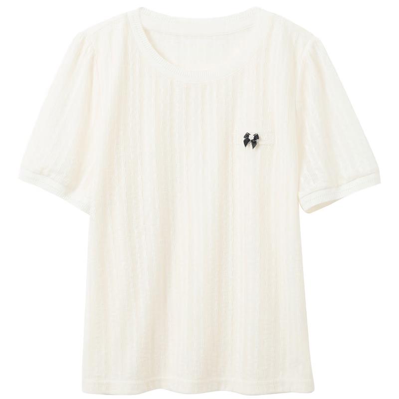 Sancai Women s Jacquard Loose Fit T-shirt XXL