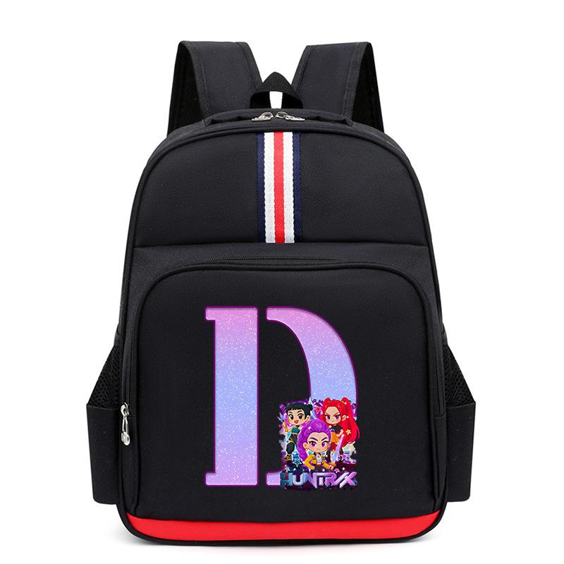 Anime Cartoon 26 Letters Lightweight Children'S Backpack Large Capacity School Trend School Bag For Primary And Secondary School Students