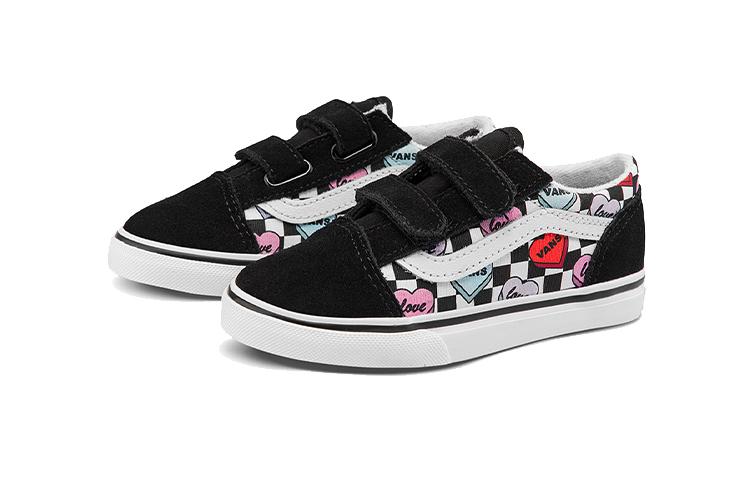 Vans Old Skool Low Top Toddler Shoes Black White Red Infant And Toddler VN000D3YABY
