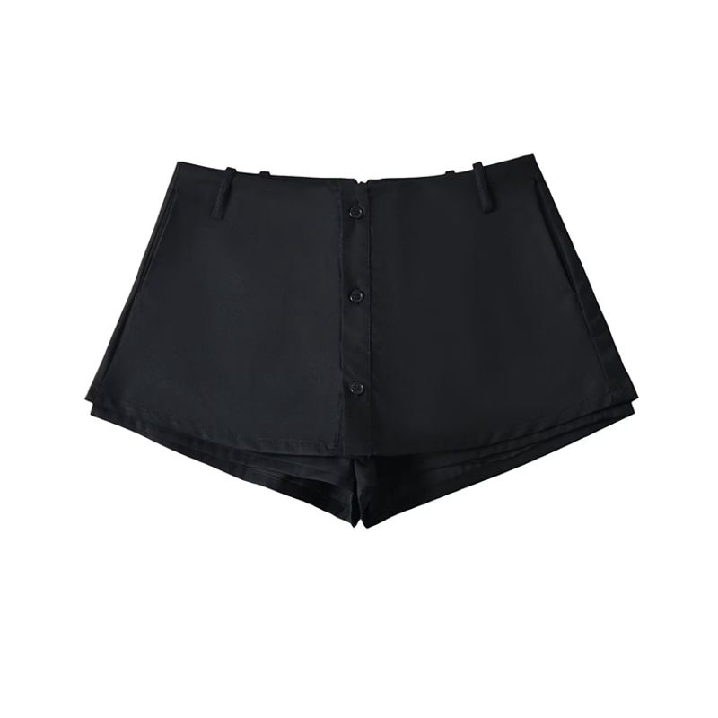 Za2024 Summer New Product Women's Clothes Fashion Style Refined Stylish and Versatile Solid Color Low Waist Slimming A- line Skirt Culottes