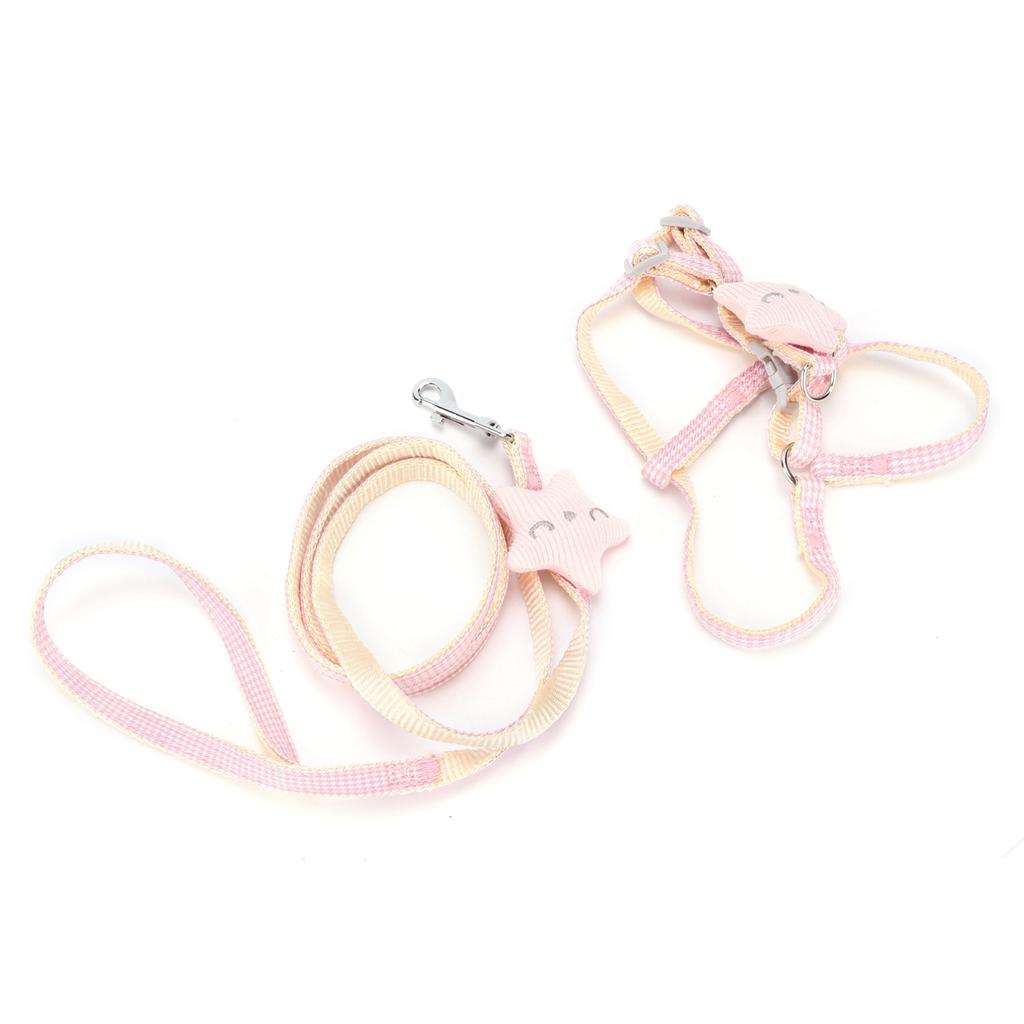 Haustiergeschirr mit Leine Verstellbares Weiches Mesh Atmungsaktives Körpergeschirr Einfache Kontrolle für Kleine Mittelgroße Große Katzen