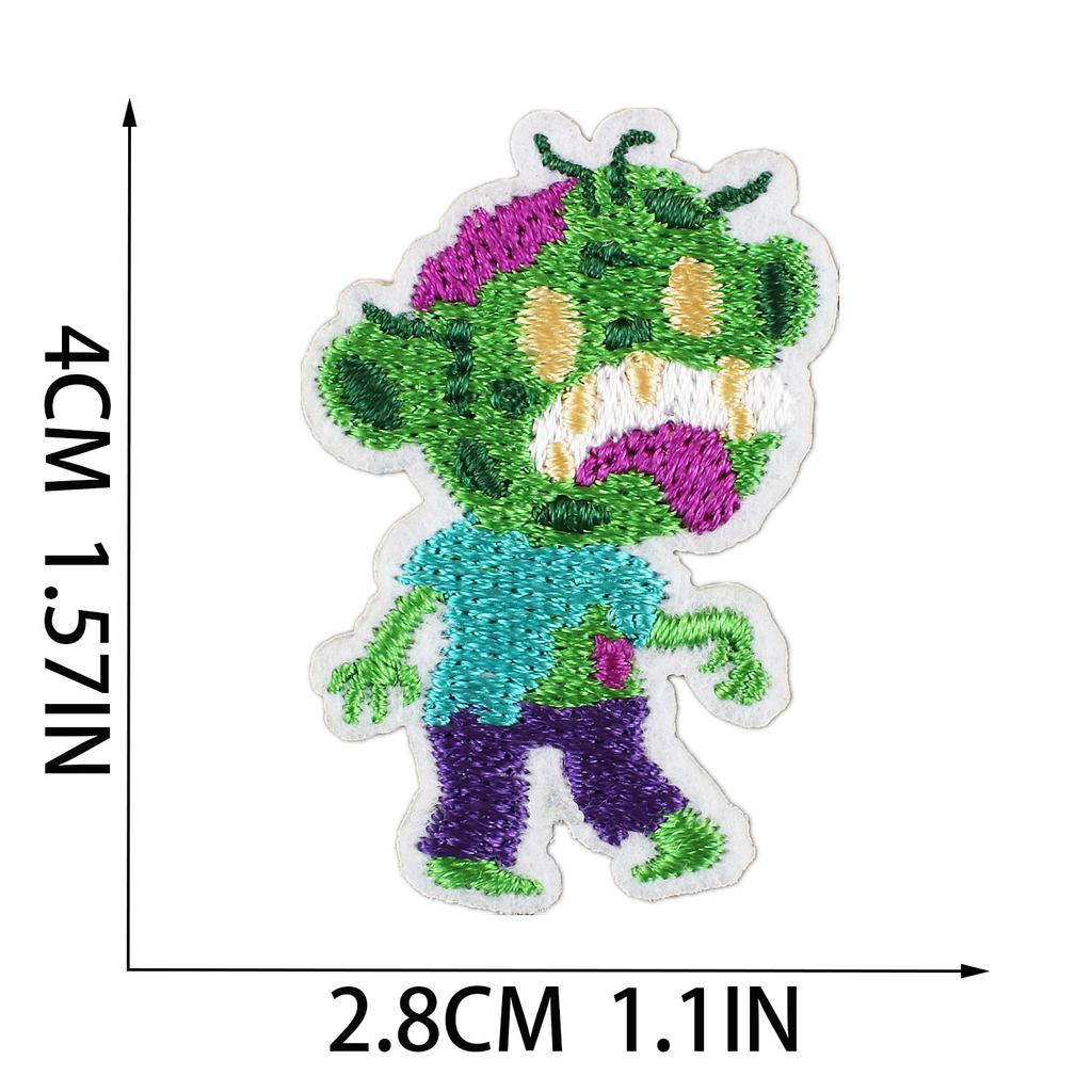 Horror Castle Embroidery Cloth Sticker Soul Bringer Patch Sticker Ghost Cat Embroidery Sticker Computer Embroidery Label Zombie Chapter Boy