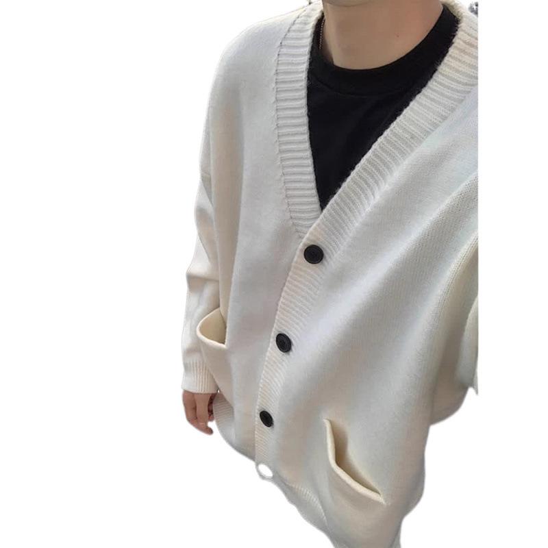 Collar Cardigan Sweater Men's Autumn and Winter Japanese Jacket Casual Jacket
