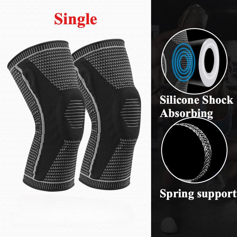 Zewnętrzne artykuły sportowe koszykówka sportowe nakolanniki męskie silikonowe rowerowe do biegania nylonowe ochraniacze na nogi ochraniacze przed uderzeniami