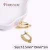 18K Real Gold Plated Brass Metal Popular DIY Earring Hook Clasps Handmade Earrings Making Accessories Findings Wholesale