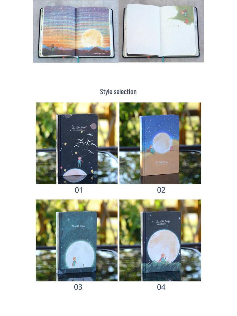 Dziennik z ilustracjami Małego Księcia: Urocze i Wykwintne dla Dziewczynek