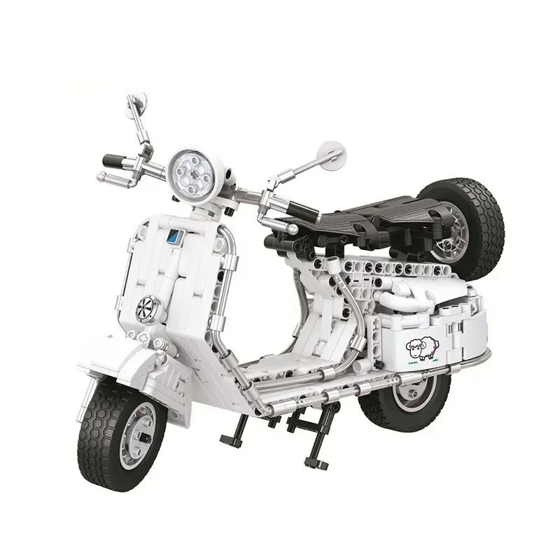 Techniek Motorfiets Model Assemblage Blokken Moto Racen Motorfiets Stadsvoertuig Sets Off Road MOC Kits Kinderen Bouwspeelgoed