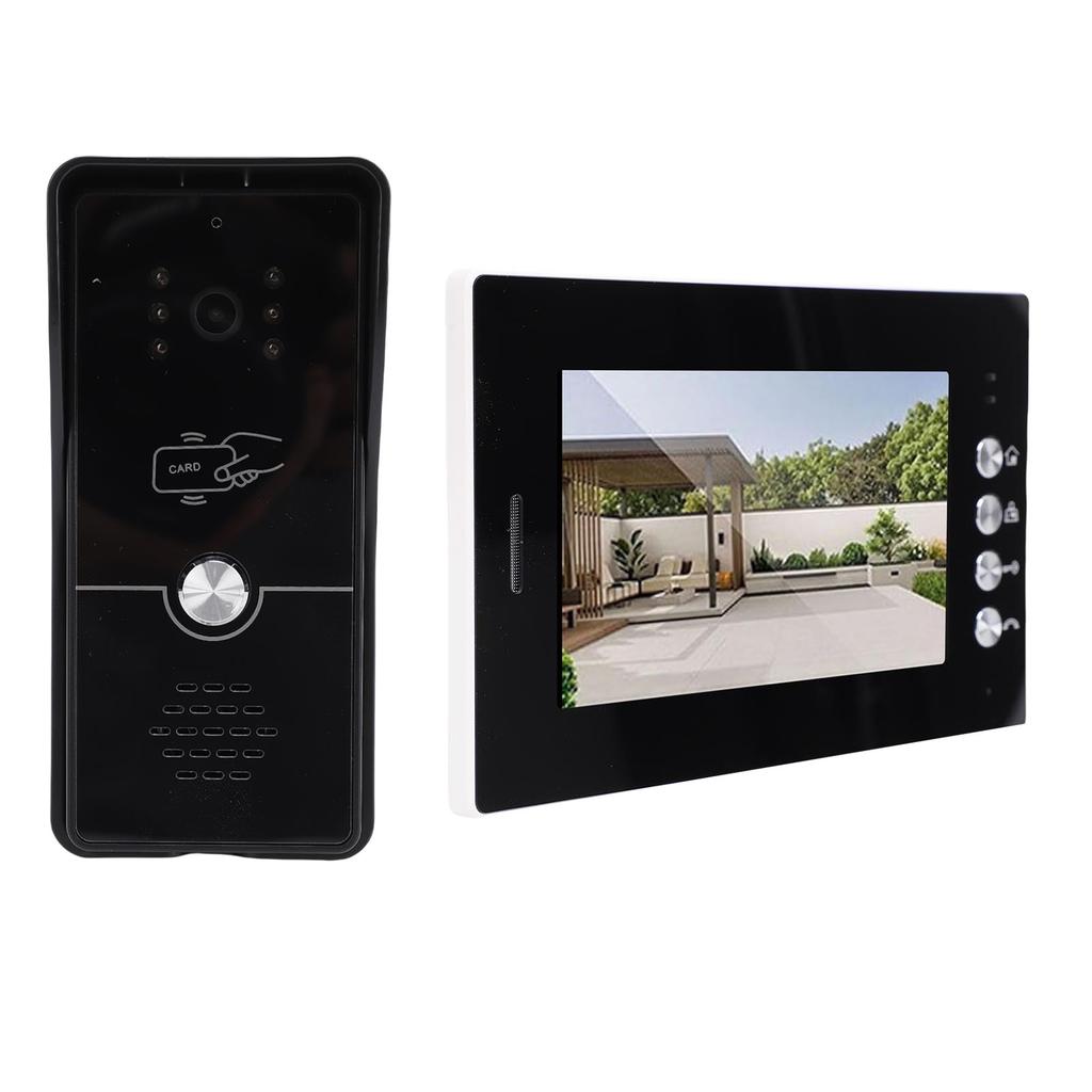 Wired Video Doorbell Intercom System 7 Inch Color Screen Smart Home Video Intercom Door Phone Kit for Villa Apartment