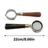 L8RE Bottomless 58mm Coffee Portafilter with Wooden Handle Espresso Machine Accessory