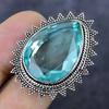 Natural Green Amethyst Gemstone 925 Sterling Silver Jewelry Ring Size 7 Z4g29