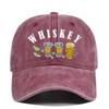 Washed Beer Baseball Cap Cup Retro Printed Baseball Camen's and Women's Washed Aged Sun Hat Casual Fashion