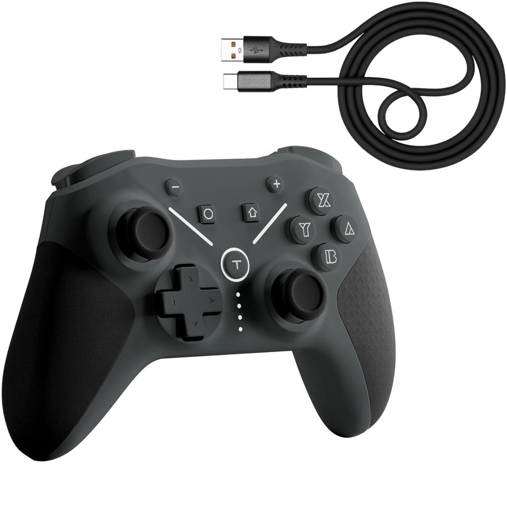 inklink Switch Pro 8 Ultra Matte Rapid Fire Lightweight High Up to 15 Hours of Battery Vibration Gyro Wireless not compatible with Switch Coming Black