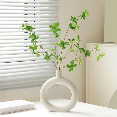 Plastic Circle Flower Flower Holder Container Home Vase Minimalist Modern Office Table Centerpiece Decorative Floral