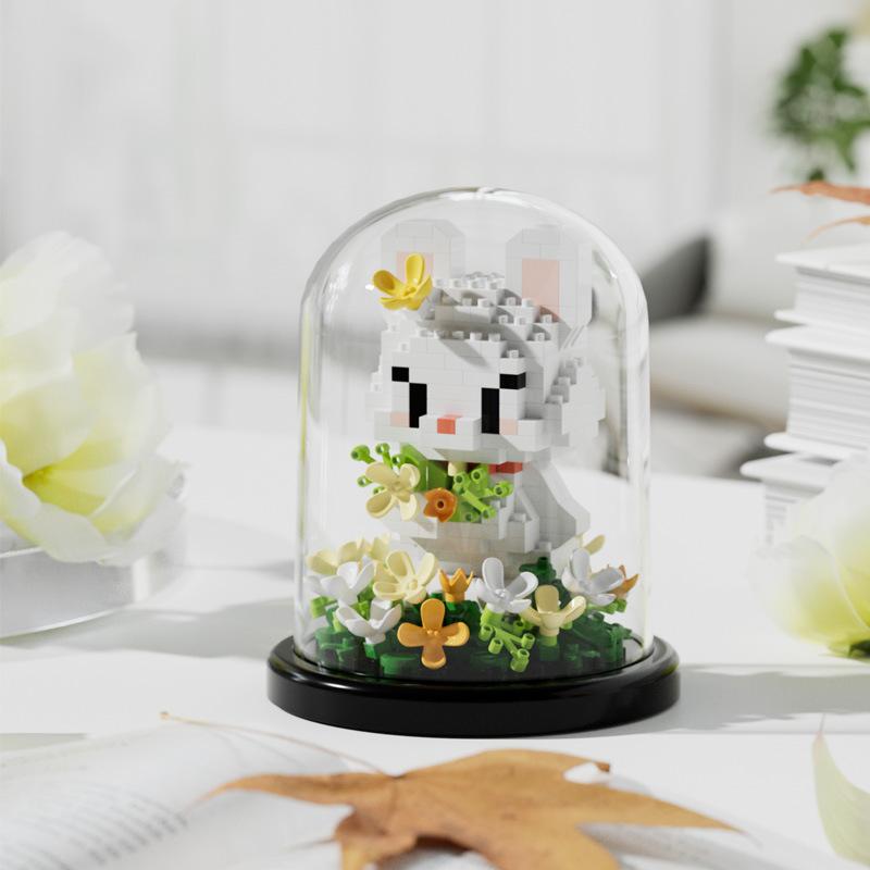 Simulated Flower Building Blocks, Sunflowers, Roses, Succulent Potted Plants, Eternal Building Blocks, Flower Bouquets, and Children's Toys