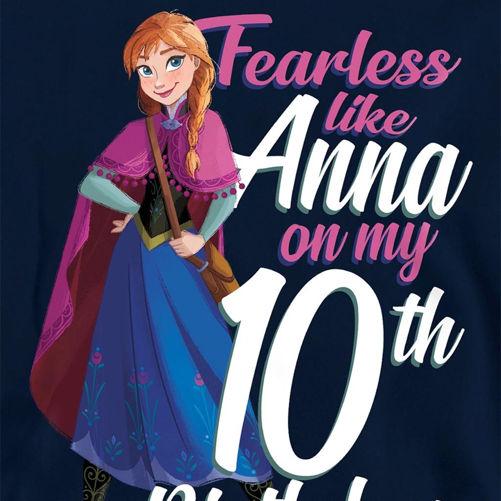 Frozen Childrens/Kids Fearless Like Anna 10th Birthday Pullover Hoodie