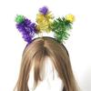 Shimmering Carnivals Party Accessories Pompoms Headband for Mardi Gras Festival Theme Party Props Hairband Holiday Props