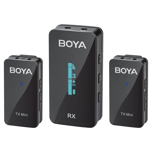 BOYA BY-XM6 S2 Mini Wireless Lavalier Microphone System with OLED Screen for DSLR Camera Smartphone YouTube Video Facebook Live Stream
