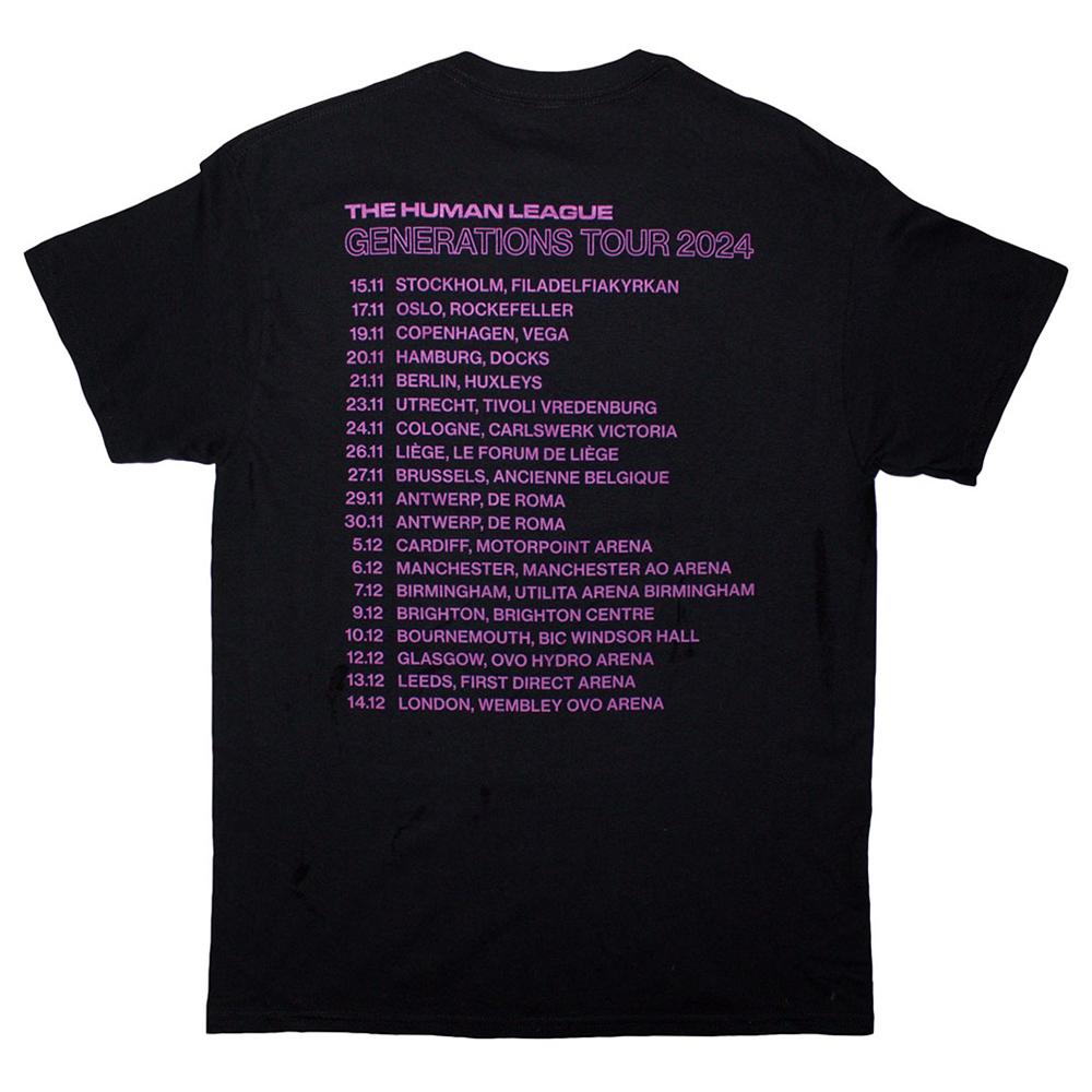 The Human League Unisex Adult Generations Tour 24 Photograph T-Shirt
