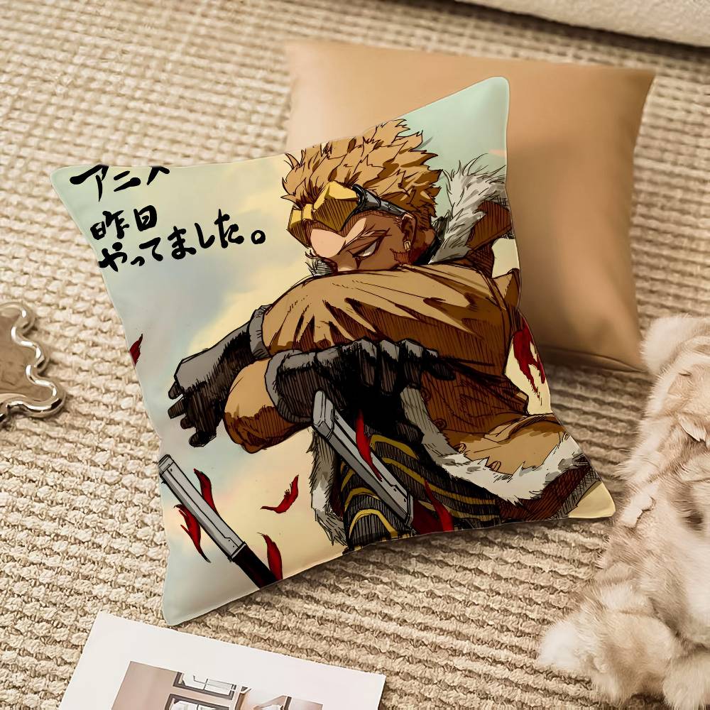 Anime M-My Hero A-Academia H-Hawks Pillow Case Anti-dustmite Invisible zipper Sofa Bed