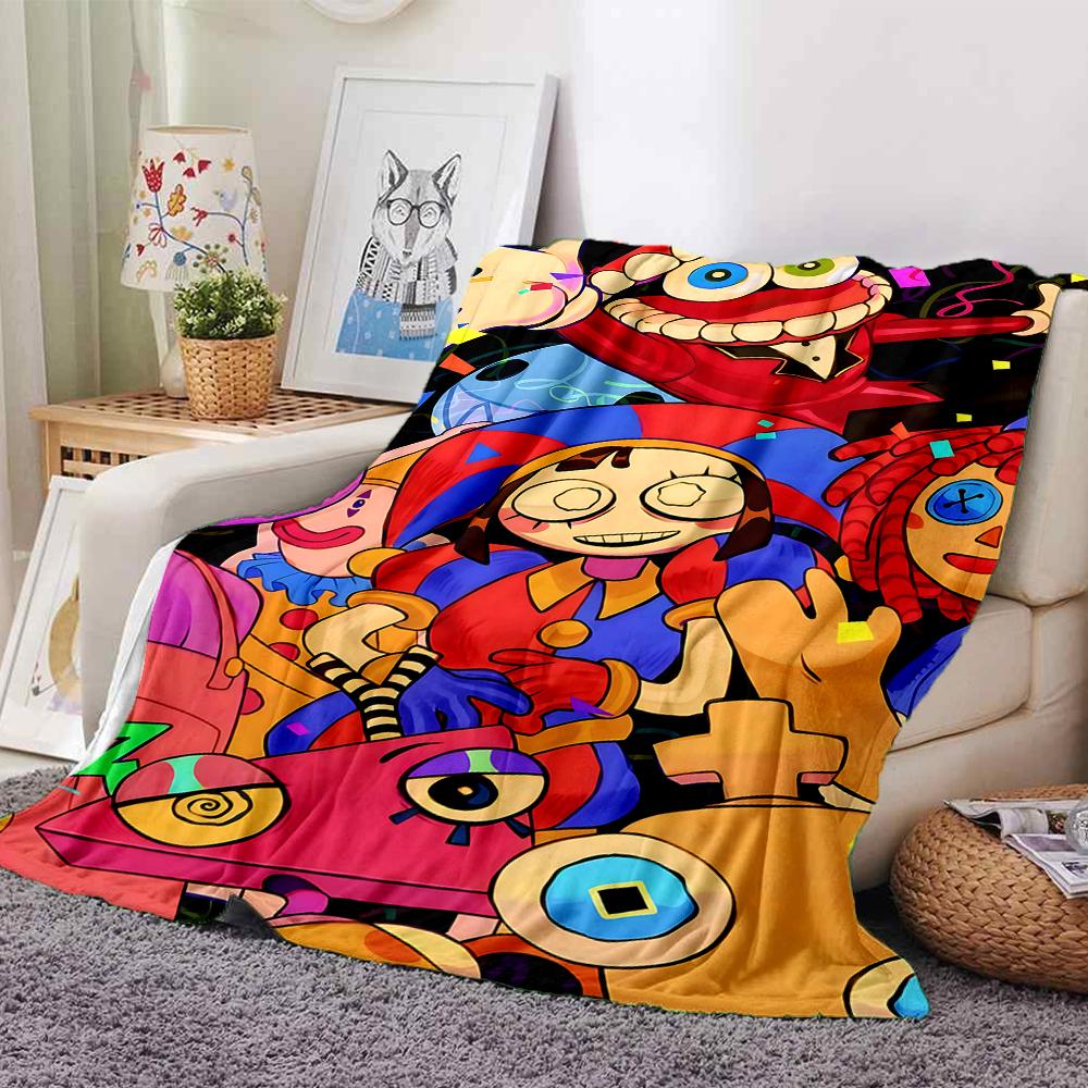 1Pc Colorful Cartoon Characters Blanket Soft Throw Blanket For Home Bedroom Bed Sofa Travel Office Solid Christmas Blanket