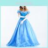 Elegante Vestito Costumi di Cenerentola per Donne Perfetto per Feste ed Eventi di Halloween