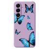 For Samsung Galaxy A17 5G Case Blue Butterflies Pattern Printing Straight Edge TPU Phone Back Cover