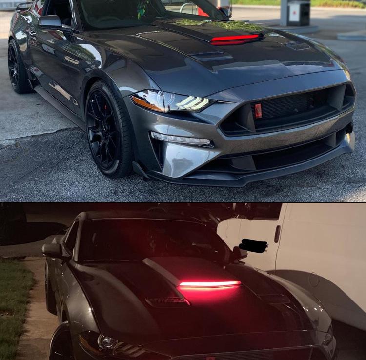 18-23 Ford Mustang Sequential Knight Rider Hood Lights with Remote Control