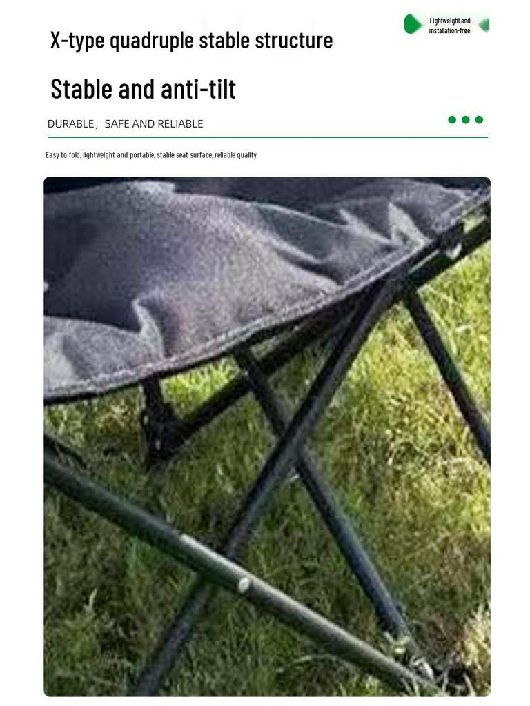 Portable Cotton-Padded Folding Moon Chair for Autumn/Winter