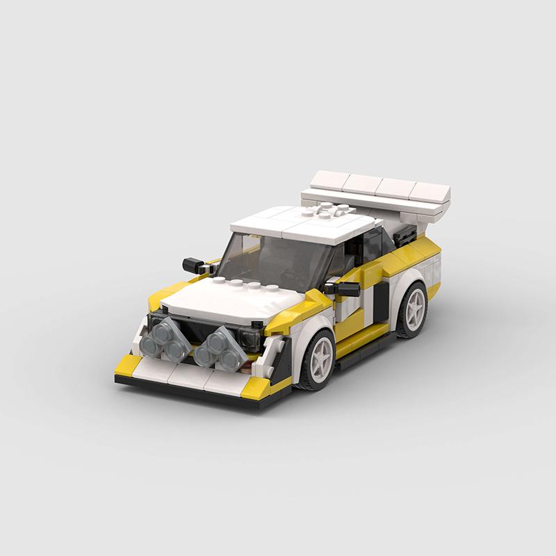 MOC Racing Sports Car Speed Racer Building Blocks set Vehicle Brick Supercar 76897 Quattros S1 Kids Toys Boys Technique