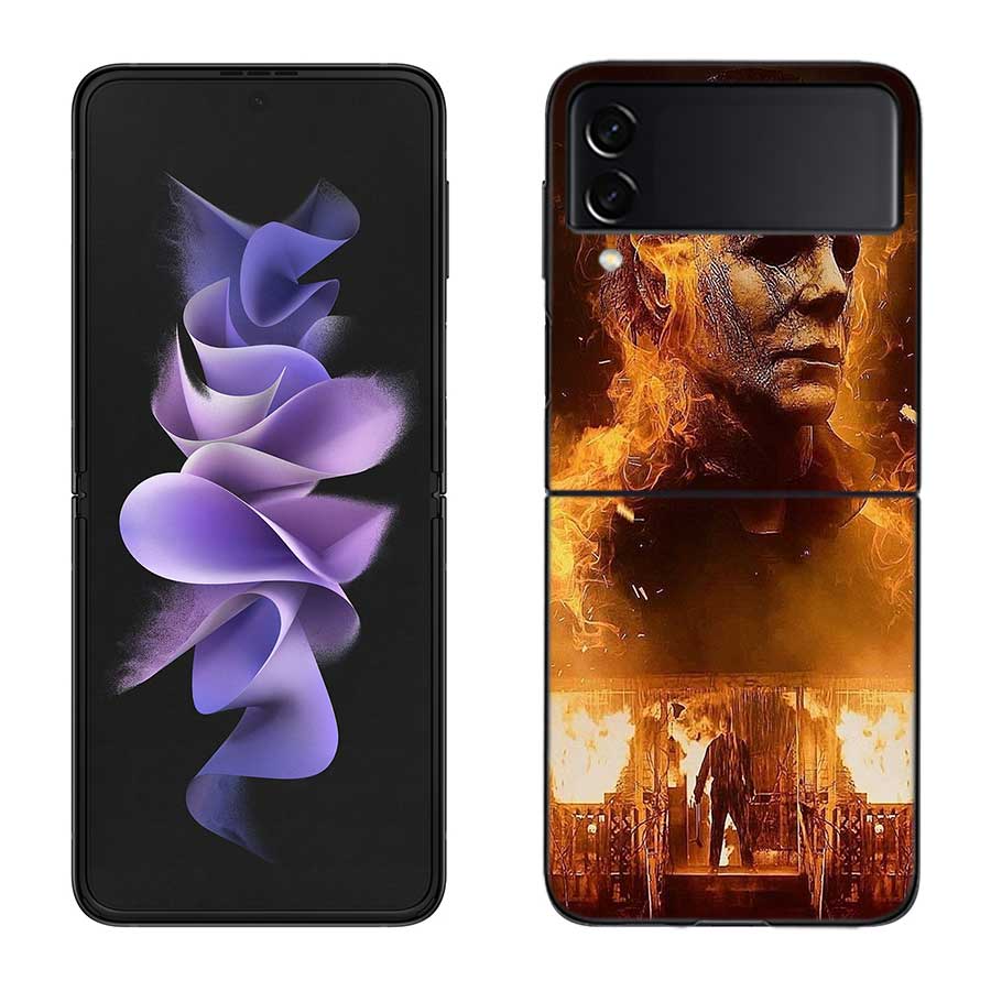 Halloween The Curse Of Michael Myers Horror Movie Case for Samsung Galaxy Z Flip 6 Flip 5 4 3 5G Black Cell Phone Cover Samsu