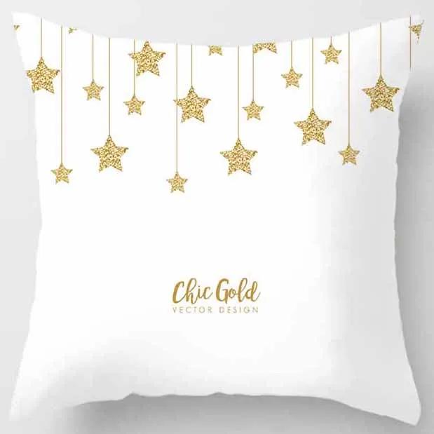 Yellow and Pink Pattern Square Pillowcase Home Decoration Cushion Cover