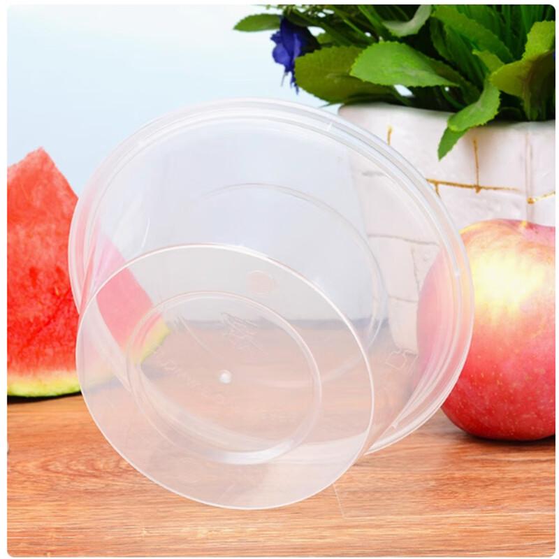 Saint Bailey Disposable Round Plastic Food Containers with Lids
