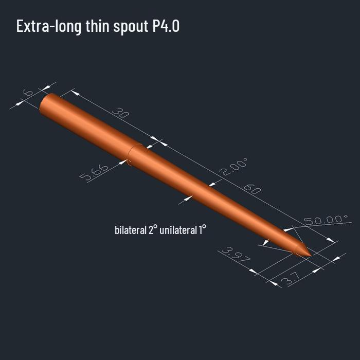 Extra Long EDM Electrode Rod for Submarine Gate Injection - Purple and Tungsten Copper