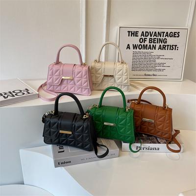 Textured Bag Women's 2025 Spring and Summer Fashion Popular Versatile Simple Plaid Commuter Shoulder Crossbody Portable Women's Bag