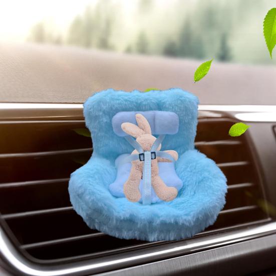 

Doll Car Safety Seat with Air Vent Clip And Scented Chips Microfiber Doll Seat Car Ornament for Dolls Fans Collectors
