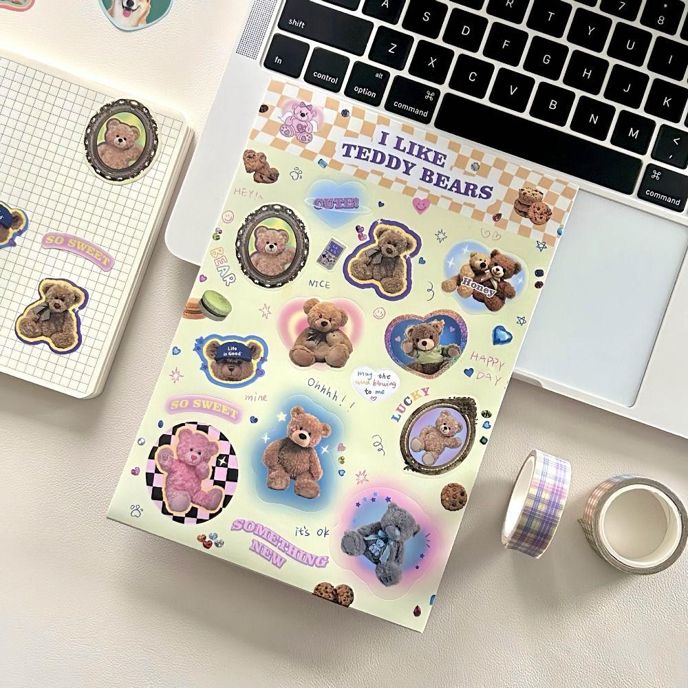 2pcs Animals Cat Cartoon Stickers Paper Cat DIY Decals Cartoon Animals Sticker  Toys