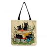 Geantă Tote Vintage din In pentru Femei - Capacitate Mare cu Imprimeu Pisici Geantă de Umăr pentru Casual & Cumpărături KTB