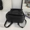 Men's Large Capacity PU Backpack Student Schoolbag Sports Computer Bag