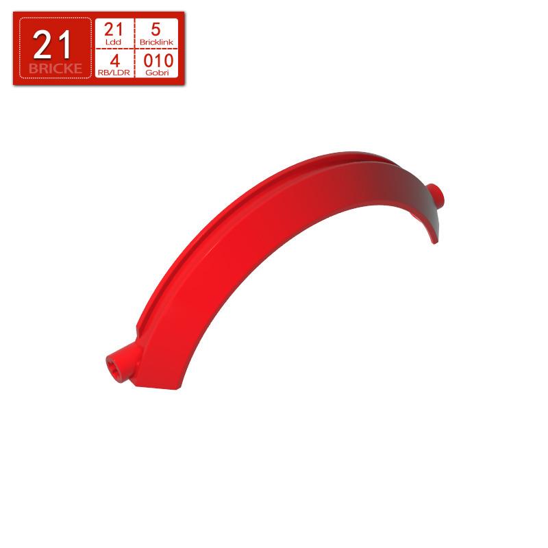 

BRICKE 71689 Brick Car Fender LEGO-Compatible MOC Accessory (Order by Table Available) 50g (12 pcs) красный