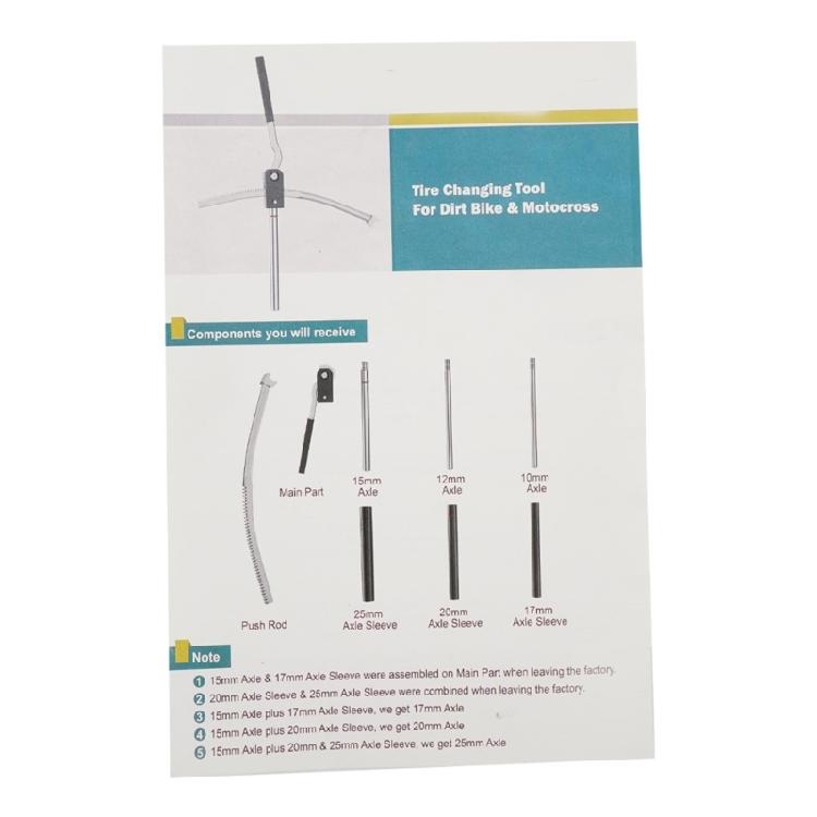 Motocross Races Tire Replacement Tool Set Aluminum & Iron Designs Complete Dirt Bike Wheel Axles Set for Motocross