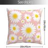 Kussensloop Roze Margriet Bloemenpatroon Vierkante Kussensloop voor Huisdecoratie Bank Auto Slaapkamer Kussensloop 18x18 Inch