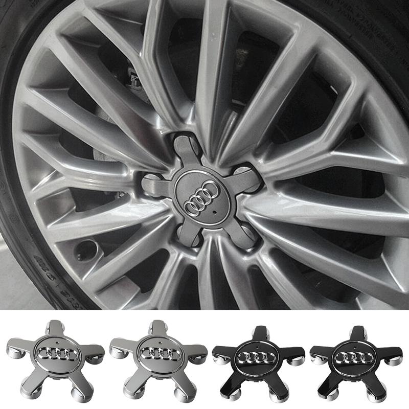 4Pcs Car Original Five Claws Wheel Center Cap Hub Cover Auto Accessories For Audi A4 8P 8V A3 A5 A6 A1 A7 A8 B8 Q2 Q3 Q5 Q7 Q8