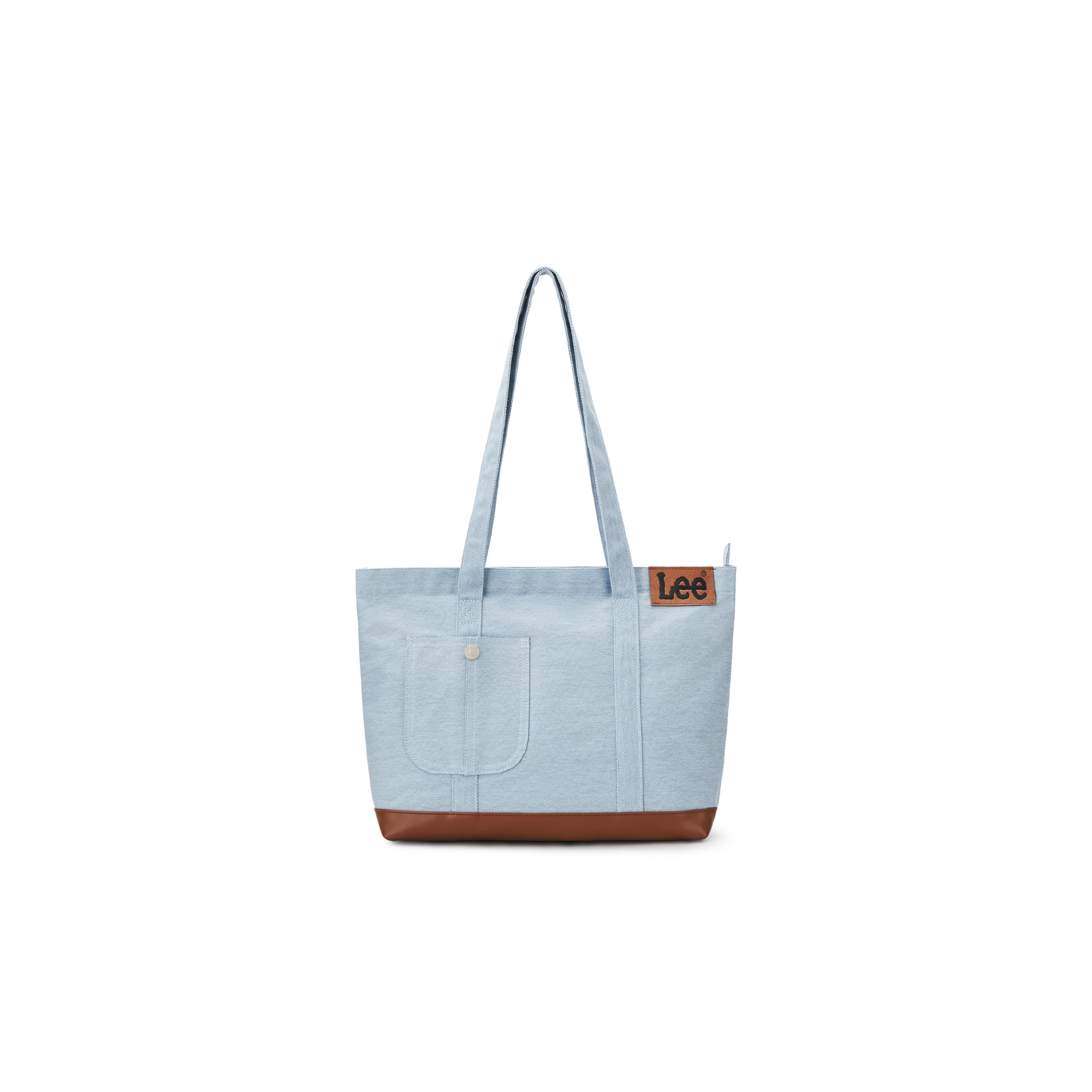 

New Lee PU, Textile Mixture Tote Bag, Shoulder Bag Regular Women s Light Blue LE250261M-502 27.9*9.9*26.9CM