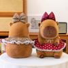 Capybara Bowknot Flower Skirt Design Doll Animal Plush Toy Kids Gift Birthday