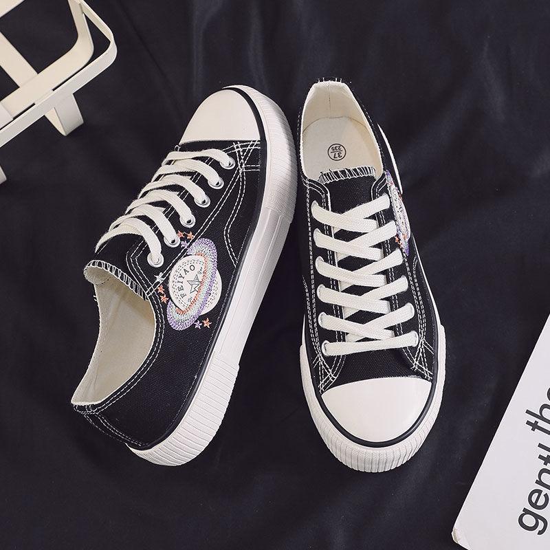 Fashion Spring Thick Sole Women's Shoes Leisure Canvas Breathable Comfortable Sports Shoes Thick Sole Height Increasing Flats