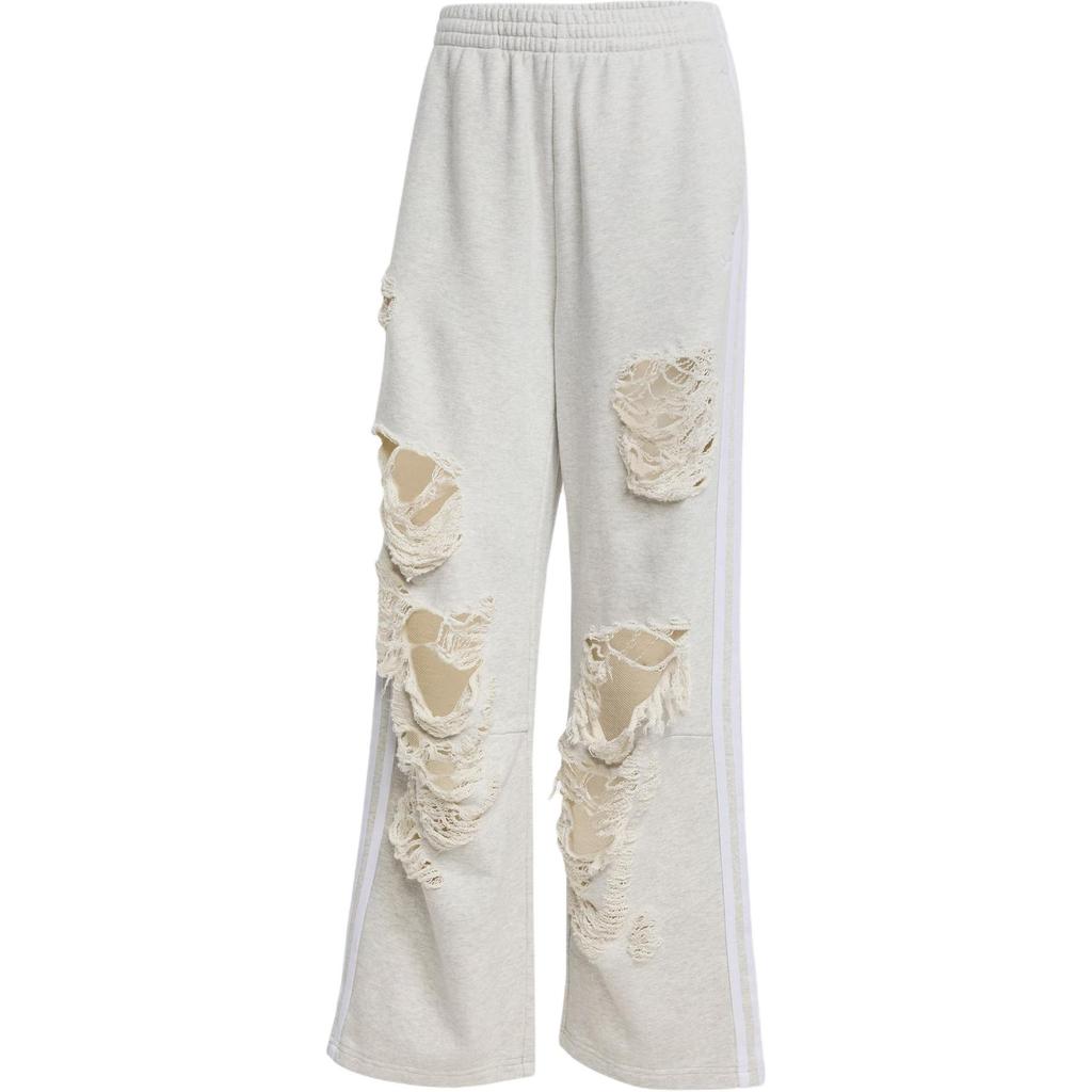 adidas Pantaloni da Jogging Donna Originals Effetto Usurato Grigio Chiaro Melange KC8822