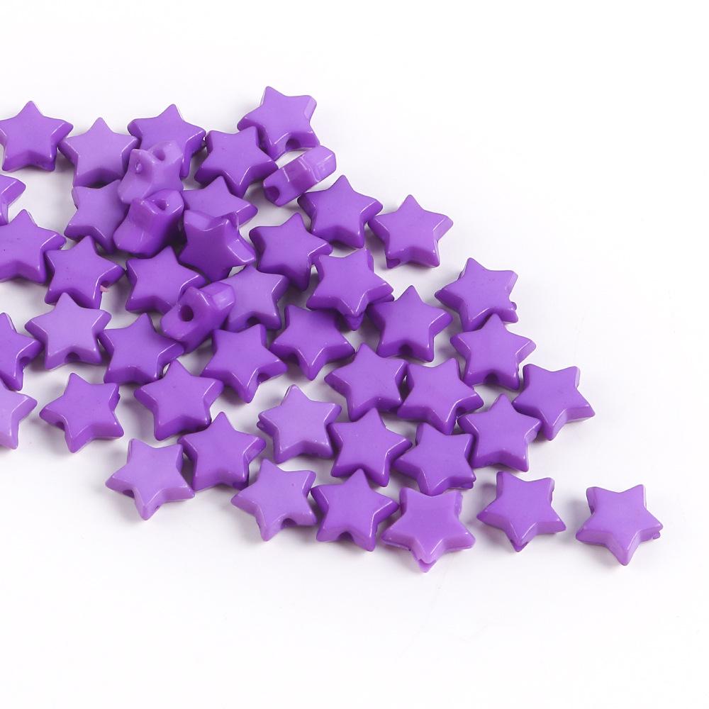 Akrylová 9mm Korálka Pentagram Jednofarebná Korálka Hviezda Voľná Korálka Korálka Korálka Membrána DIY Náhrdelník Náramok Šperkové Doplnky