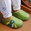 Children's Winter Slippers for Boys and Girls, Cute and Warm Cotton Shoes, Waterproof and Non-Slip Home Furry Children's Cotton Slippers