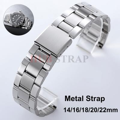14mm 16mm 18mm 20mm 22mm Edelstahl Uhrenarmband Universal Silber Armband Faltschließe Armband Ersatz Armband