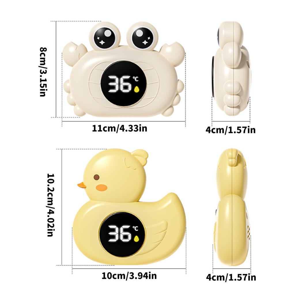 Infant Bathing Thermograph Cartoon Theme Design High Reliability Sensor Simple Read Panel For Nighttime Bath Safety